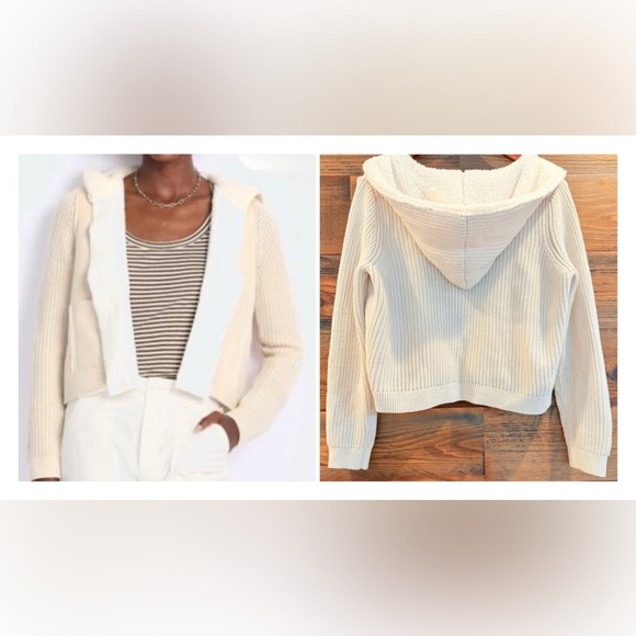 Stitch Fix Jackets & Blazers - LETY & ME Fleece Hooded Knit Cardigan-Jacket EUC